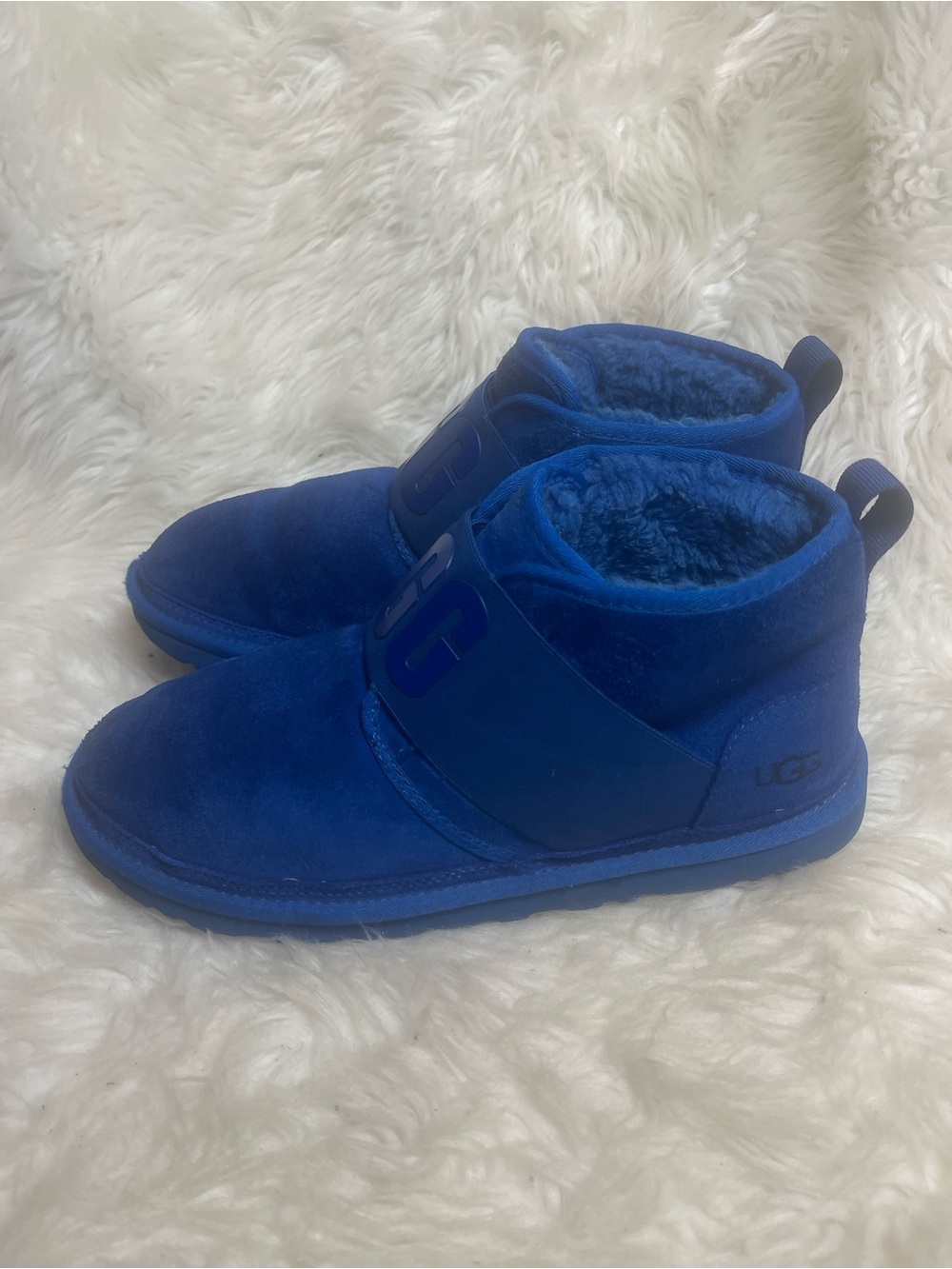 UGG Neumel II Graphic Sheepskin wool lining Chukka Royal blue suede boots SZ11